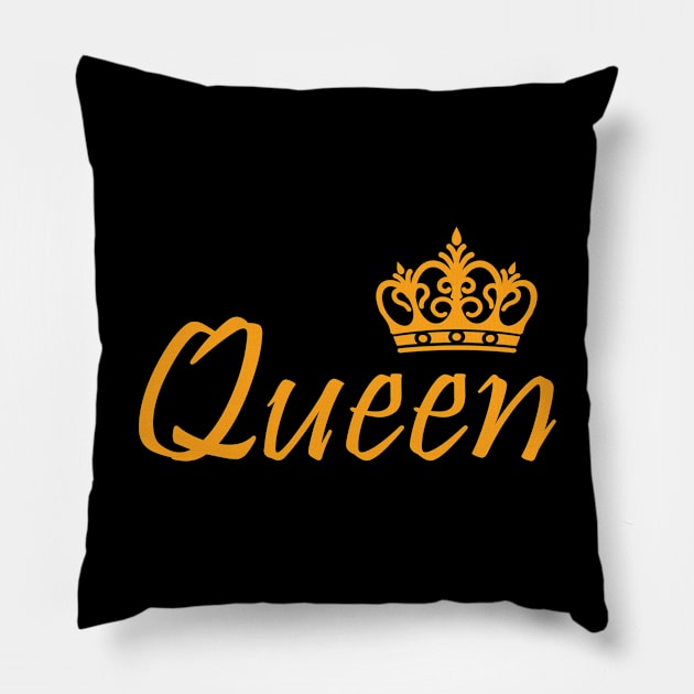 queen crown Pillow by Tshirt114