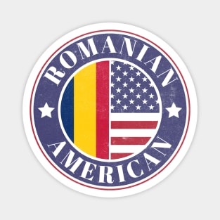 Proud Romanian-American Badge - Romania Flag Magnet
