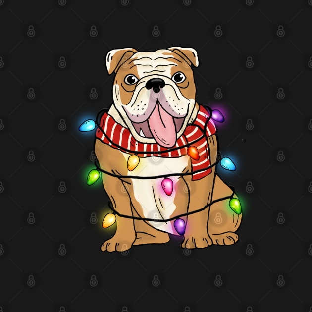 Bulldog Christmas Lights by BadDesignCo