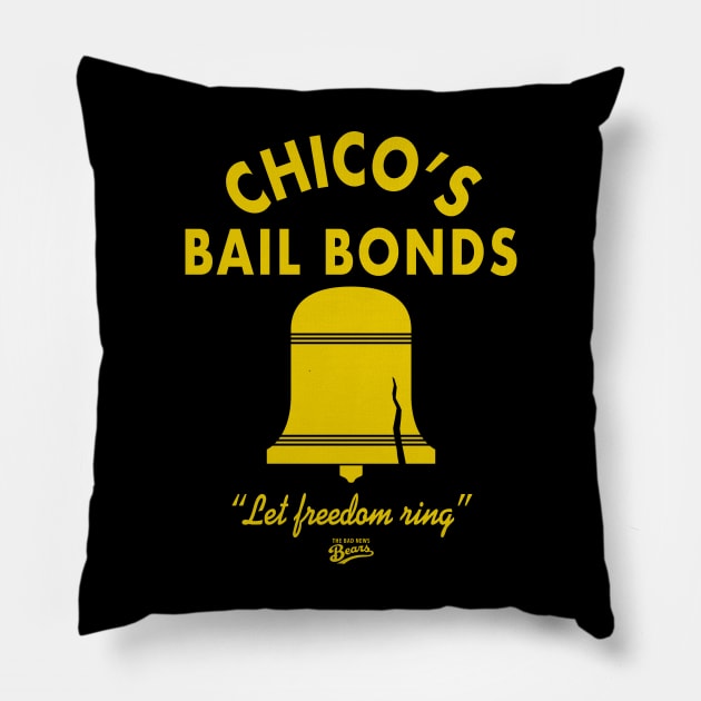 Bad News Bears Chicos Bail Bonds Pillow by Rebus28