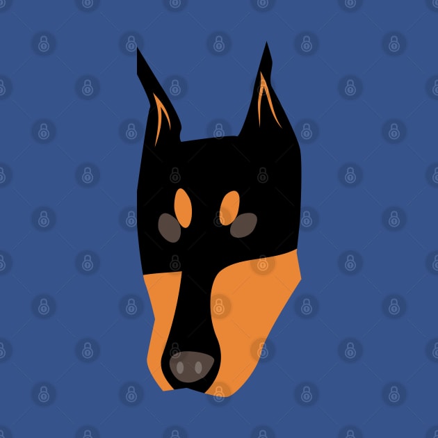 Doberman dog face by CindyS