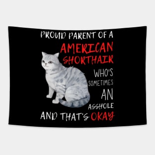 Proud Parents of American Shorthair Pet Cat Tapestry