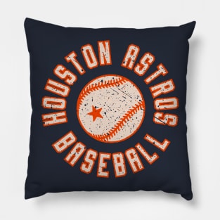 VINTAGE Houston Astros Baseball Pillow