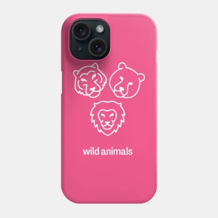 T-Shirt Design Wild Animals Phone Case