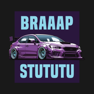 Subaru STI Car Art - Impreza WRX Widebody Modified JDM Car T-Shirt