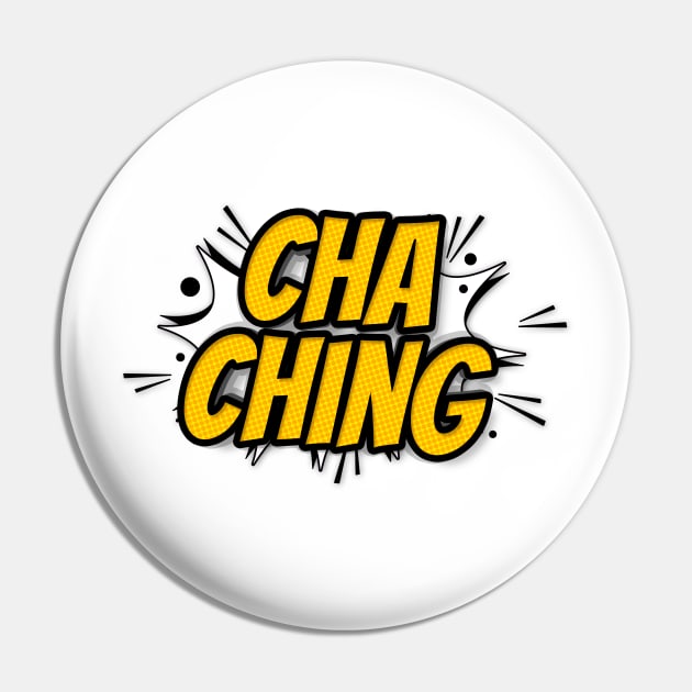 Cha Ching funny comic Lettering art Pin by therustyart