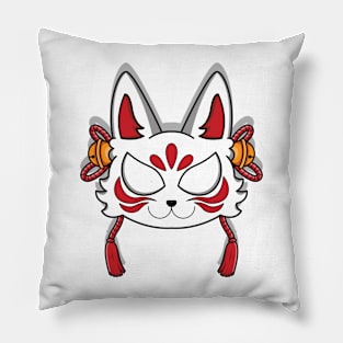 Japanese kitsune mask Pillow