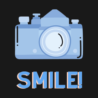 Smile! - Photographer/Camera (BLUE) T-Shirt