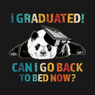 I graduated! Funny Panda Education Congratulation Vintage T-Shirt