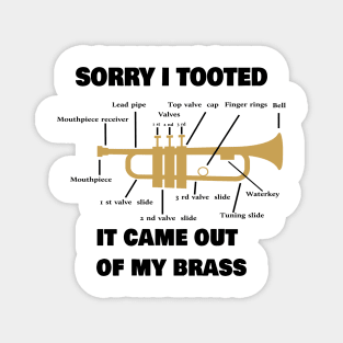 Funny Trumpet Sarcastic Trumpet Player Jazz Band Trombone Magnet