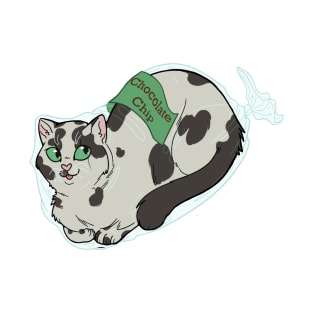 Catloaf: Chocolate Chip (Spotted B&W) T-Shirt