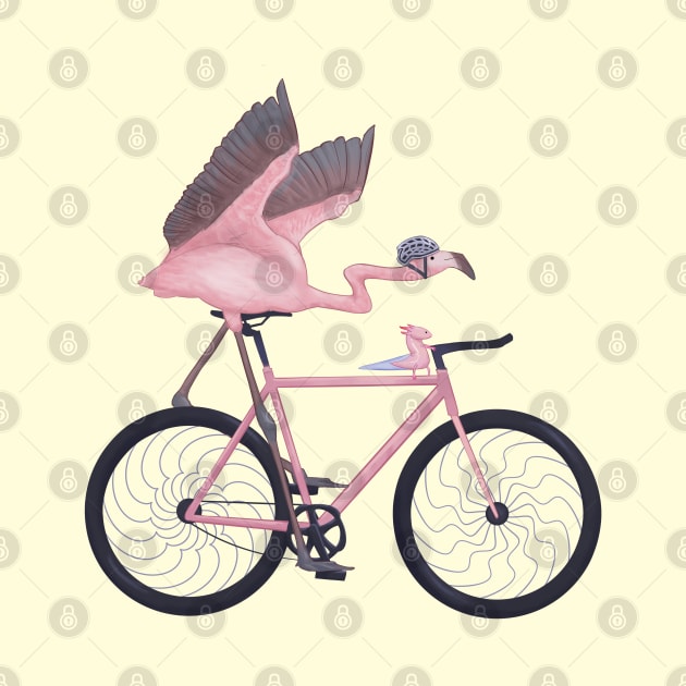 Flamingo Biker by Lucas Yuri