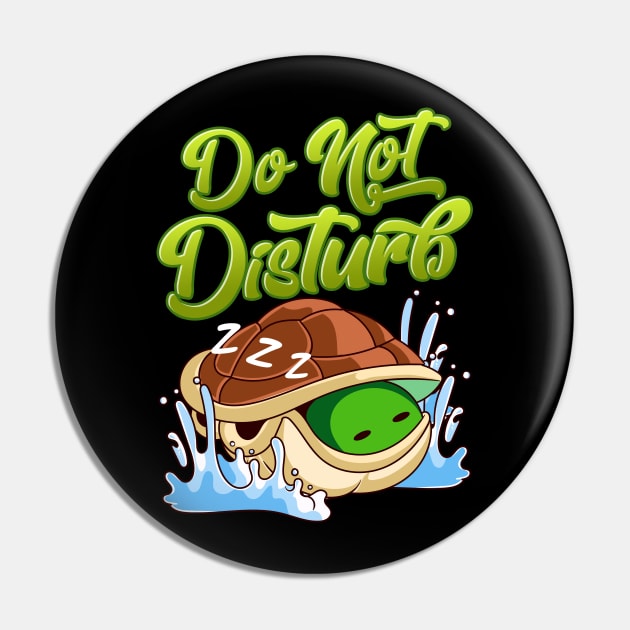 Cute Turtles Do Not Disturb Turtle in Shell Pin by Swagazon