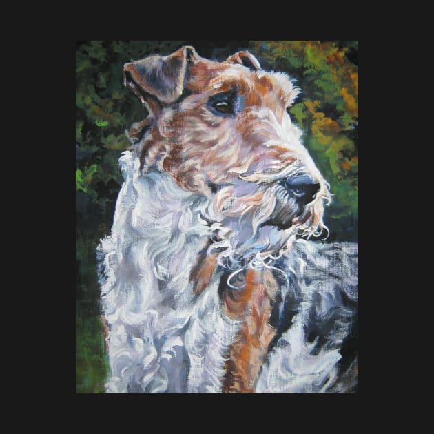 wire fox terrier fine art painting by LASHEPARD