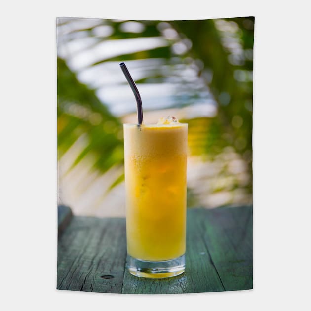 Tropical Pina Colada Drink Tapestry by NewburyBoutique