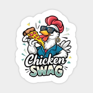 Pizza-Pecking Poultry Logo Magnet