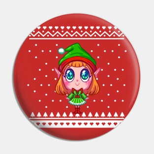 Christmas Sweater Elf Pin