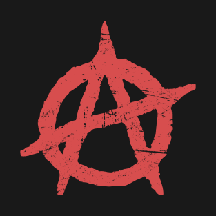 Distressed Punk Anarchy Symbol T-Shirt