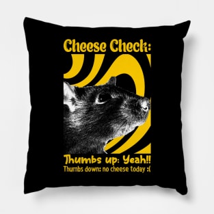 Cheese Check Rat Pillow