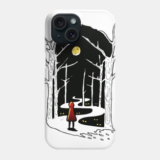 INTO THE WOODS (black and white) Phone Case