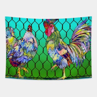 Hen and Rooster Tapestry