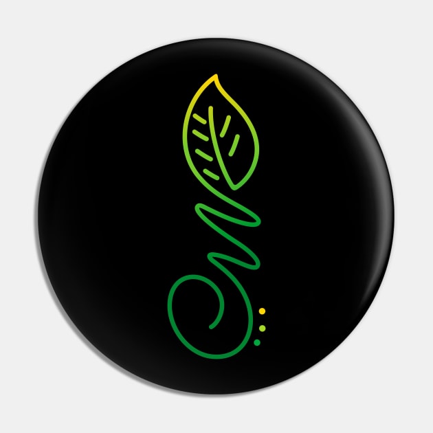 Green Signature Pin by GeeTee