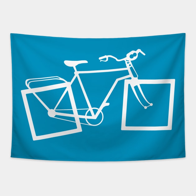 Hitchhiker's Guide to the Galaxy - Flat Tire Bike Tapestry by Kevinokev