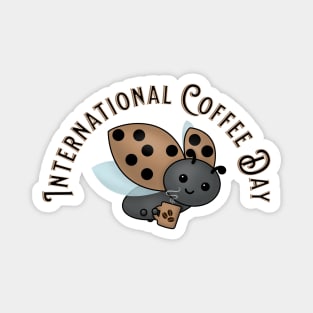 International Coffee Day Ladybug Magnet