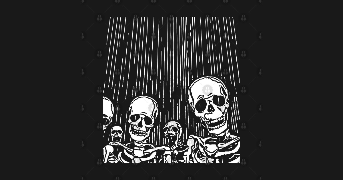 Skeleton Rain Aesthetic Graphic Design Artwork Skeleton Rain Aesthetic Graphic Design Artwork