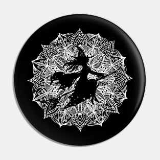 Mandala Circle Witch Pin