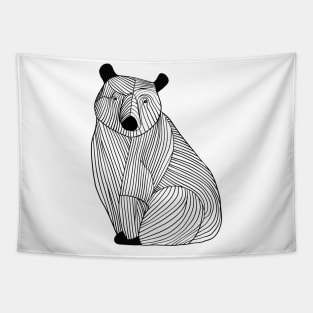 Bear lines art #bear Tapestry