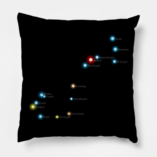 Constellation Scorpio Pillow by GloopTrekker