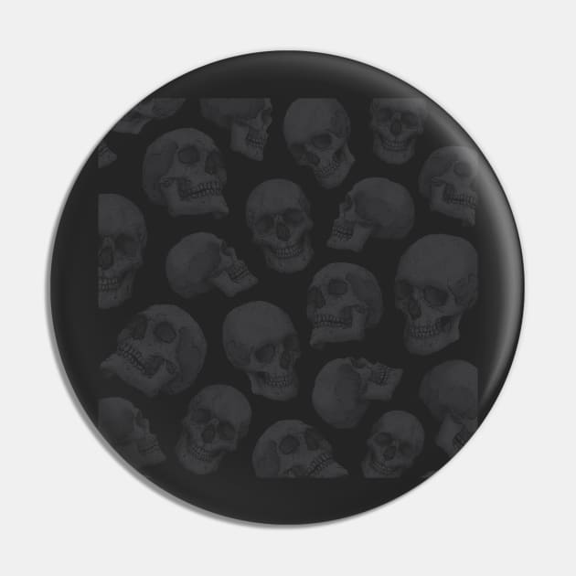 Skulls Pin by Deniart