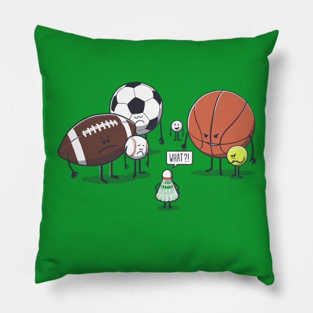 Ballsy? Pillow by victorcalahan