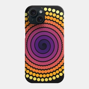 Single Spiral Inferno Galaxy | Light Volcano Yellow Red Black Phone Case