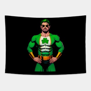 Irish Comic Book Superhero Sunglasses Tapestry