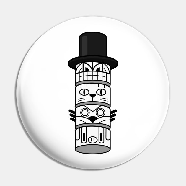 Top Hat Totem Pin by Johnitees