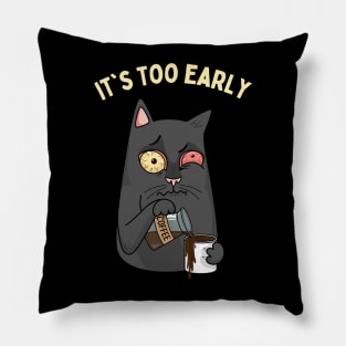 In need of coffee lover coffee addict Funny tired exhausted kitty Pillow