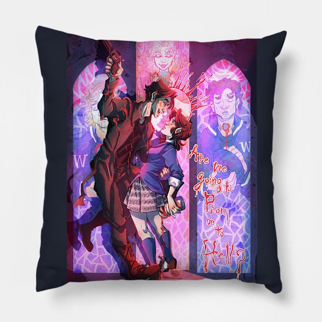 Heathers - Our Love is God Pillow by Mordred's Crown