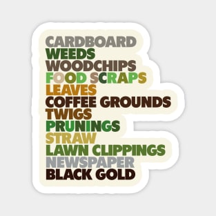 The layers of compost for gardening lovers Magnet