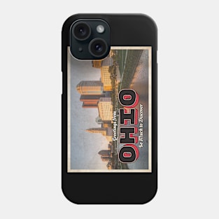 Greetings from Ohio - Vintage Travel Postcard Design Phone Case