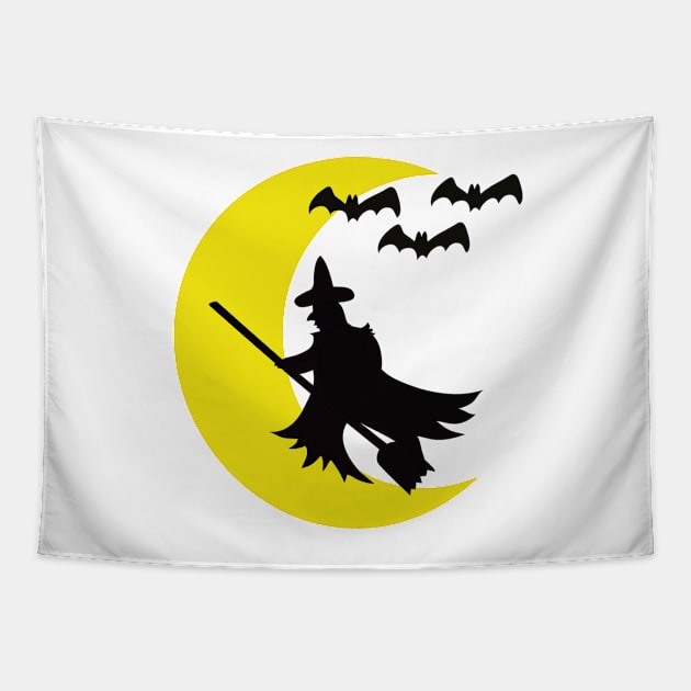 Halloween, holiday, decorations, witch, bats Tapestry by sandyo2ly