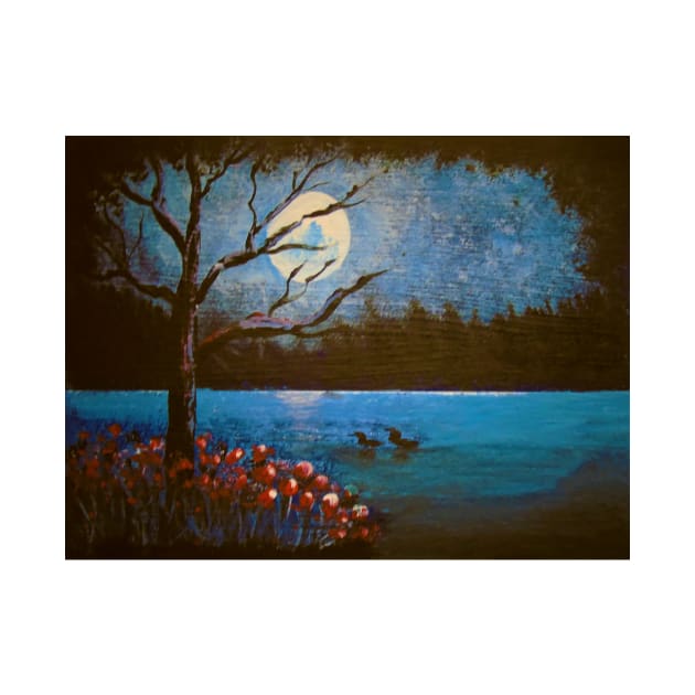 Moonlight night by Allison Prior Art