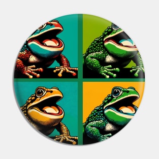 Pacman Frog Pop Art - Cool Frog Pin