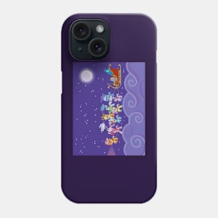 Cloudy Reindeer Night Phone Case