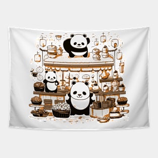 Panda Food Passion: Restaurant Ramen Panda Feast Mode: Culinary Cuteness Tapestry