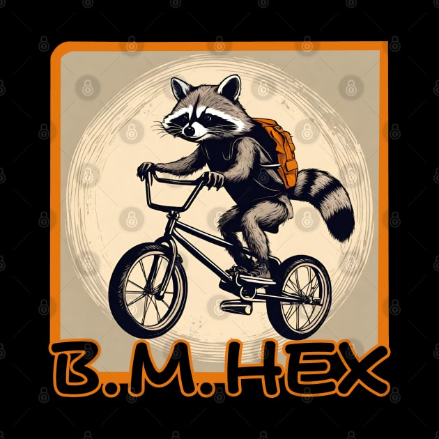 Raccoon bmx rider by Ilustradamus