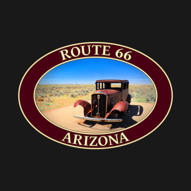 Antique Car on Historic Route 66 in Arizona by GentleSeas