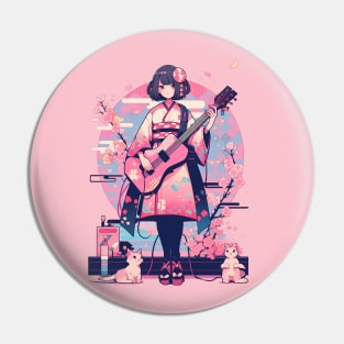 Guitar Girl # 1 Pin