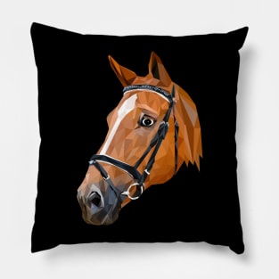 Horse Low Poly Art Pillow